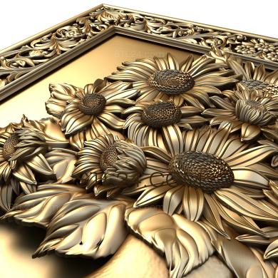 Art pano (Sunflowers apples, PH_0093) 3D models for cnc